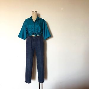 Alia - Pull On Denim Mom Jeans